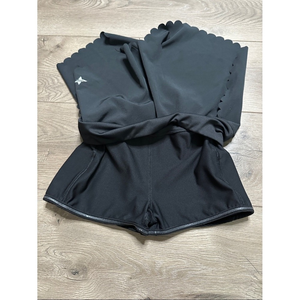 Tuckernuck Tnuck Black Scallop Performance Jersey Marisa Shorts Size XS - Picture 7 of 12